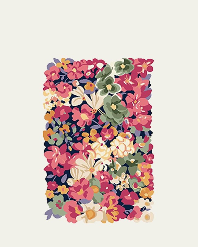 Laura's Flowers Rug, 2' x 4'